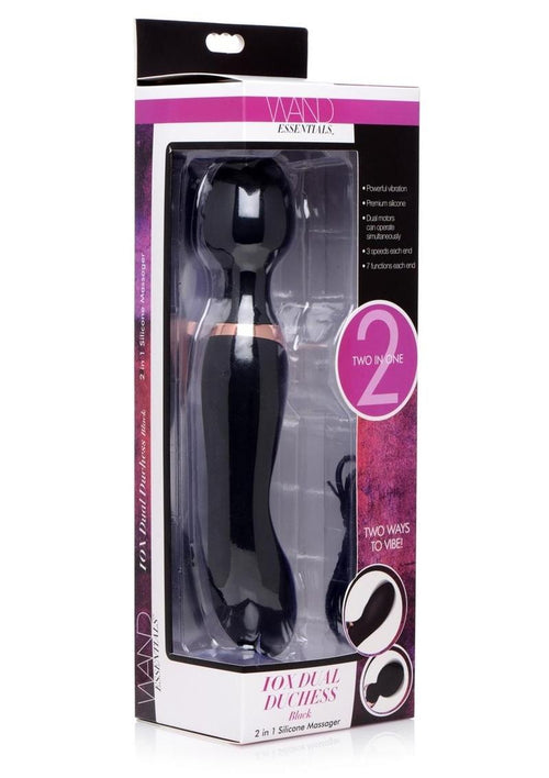 Load image 1 in gallery view. Wand Essentials Double Silicone Vibrating Wand Massager - Black
