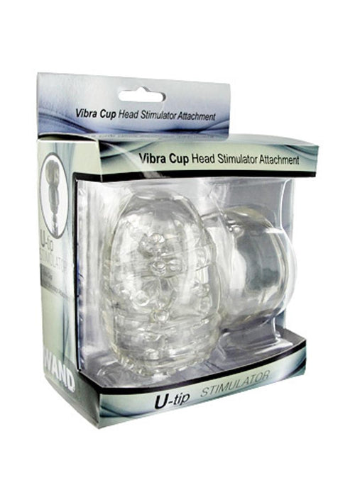 Load image 1 in gallery view. Wand Essentials Vibra Cup U-Tip Stimulator Attachment - Clear