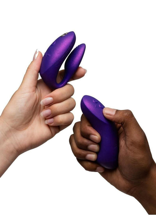 Load image 1 in gallery view. We-Vibe Chorus Rechargeable Silicone Couples Vibrator with Remote Control - Cosmic We-Vibe