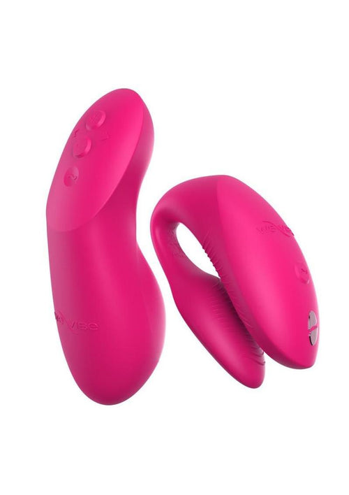 Load image 1 in gallery view. We-Vibe Chorus Rechargeable Silicone Couples Vibrator with Remote Control - Electric - Pink