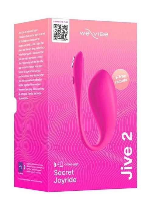 Load image 1 in gallery view. We-Vibe Jive 2 Silicone Rechargeable Remote Controlled Wearable G-Spot Vibrator - Electric - Pink