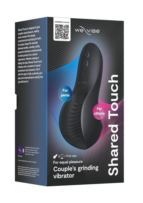 Load image 1 in gallery view. We-Vibe Shared Touch App Compatible Rechargeable Silicone Couple's Grinding Vibrator - Black