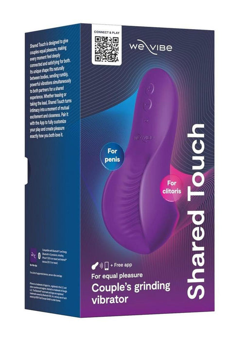 Load image 1 in gallery view. We-Vibe Shared Touch App Compatible Rechargeable Silicone Couple's Grinding Vibrator - Purple