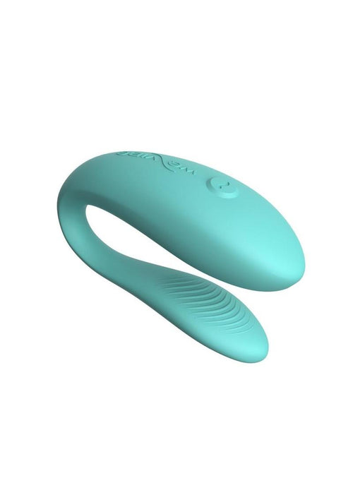 Load image 1 in gallery view. We-Vibe Sync Lite App Control Rechargeable Silicone Couples Vibrator - Aqua/Blue