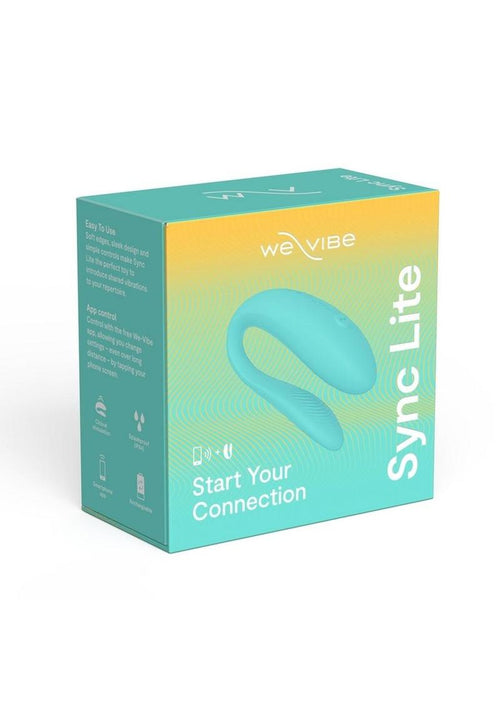 Load image 1 in gallery view. We-Vibe Sync Lite App Control Rechargeable Silicone Couples Vibrator - Aqua/Blue
