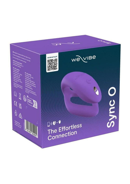 Load image 1 in gallery view. We-Vibe Sync O Rechargeable Silicone Couples Vibrator with Remote Control - Light - Purple