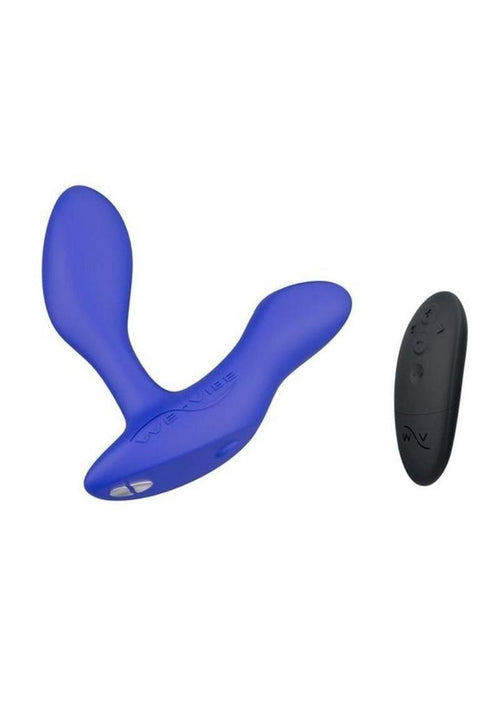 Load image 1 in gallery view. We-Vibe Vector+ Rechargeable Silicone Vibrating Prostate Massager with Remote Control - Blue/Royal Blue