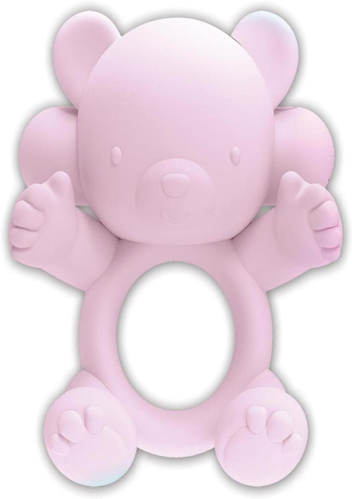 Load image 1 in gallery view. Wet Dreams Bear Hug Rechargeable Silicone Cock Ring - Pink