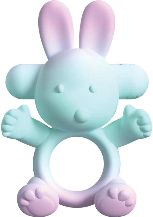Load image 1 in gallery view. Wet Dreams Buzzy Bunny Rechargeable Silicone Cock Ring - Multicolor
