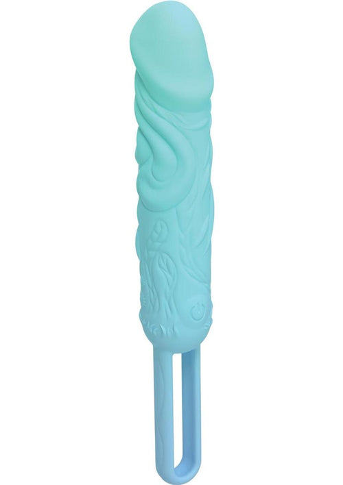 Load image 1 in gallery view. Wet Dreams Cock and Load Rechargeable Silicone Mini Vibrator - Blue