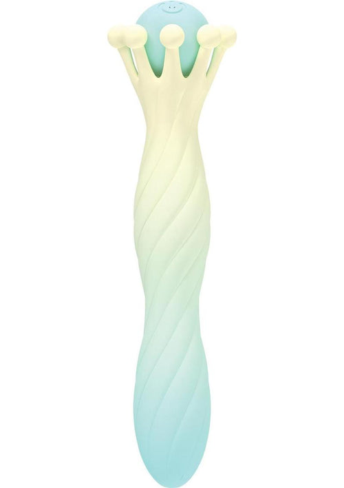 Load image 1 in gallery view. Wet Dreams Crown Jewel Rechargeable Silicone Crown Scepter Vibrating Wand - Multicolor