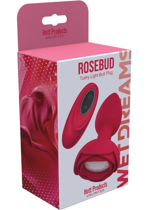 Load image 1 in gallery view. Wet Dreams Rosebud Tushy Light Silicone Butt Plug - Red