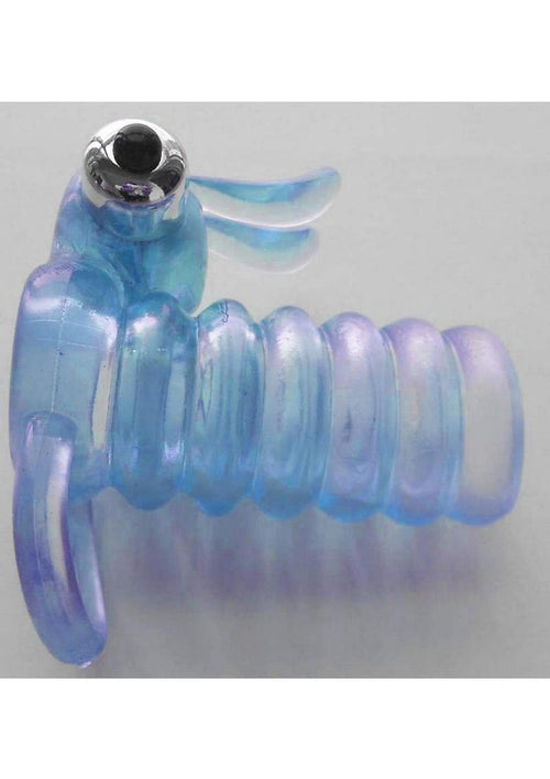 Load image 1 in gallery view. Wet Dreams Vibrating Plump Bunny Rabbit Sleeve - Blue