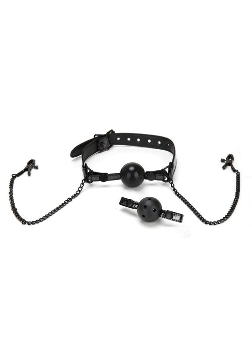 Load image 1 in gallery view. WhipSmart Diamond Gag/Nipple Clips - Black