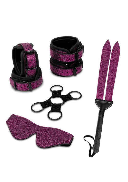 Load image 1 in gallery view. WhipSmart Dragon's Lair Dragonskin Bondage - Black/Purple - 7 Piece/Set