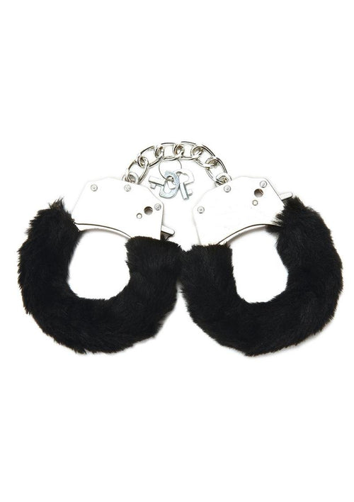 Load image 1 in gallery view. WhipSmart Furry Cuffs with Eye Mask - Black