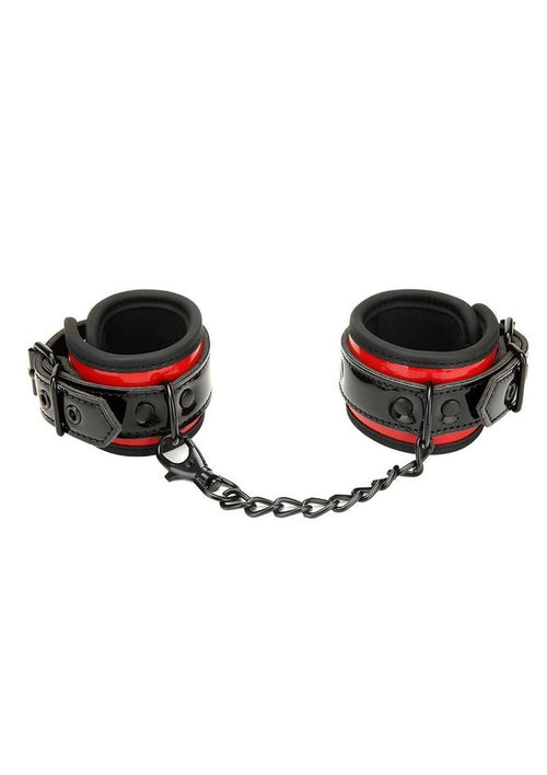 Load image 1 in gallery view. WhipSmart Heartbreaker Buckle Cuff - Black/Red