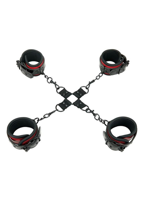 Load image 1 in gallery view. WhipSmart Heartbreaker Hogtie - Black/Red