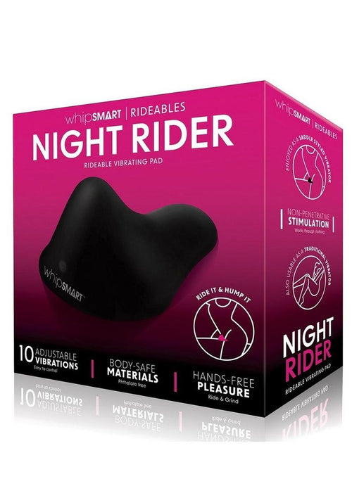 Load image 1 in gallery view. WhipSmart Night Rider Rechargeable Silicone Vibrating Pad - Black