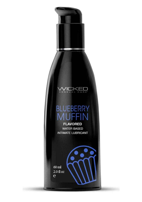 Load image 1 in gallery view. Wicked Aqua Water Based Flavored Lubricant Blueberry Muffin - 2oz