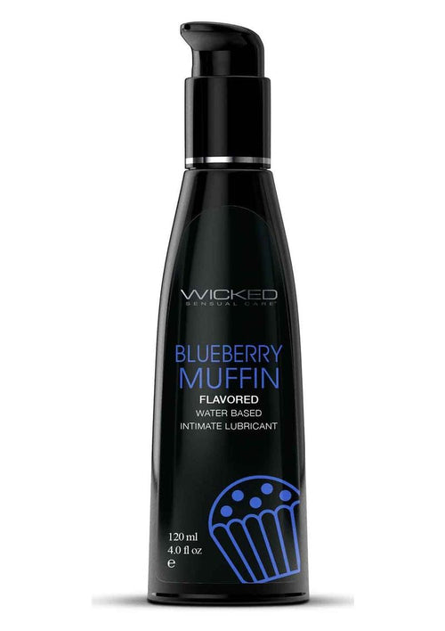Load image 1 in gallery view. Wicked Aqua Water Based Flavored Lubricant Blueberry Muffin - 4oz