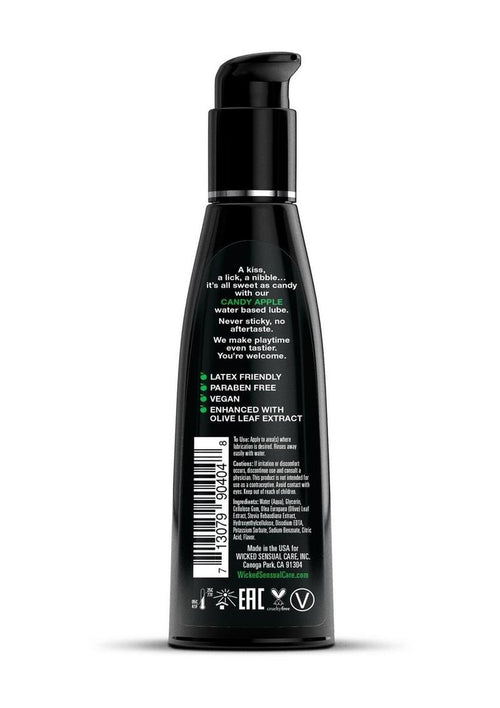 Load image 1 in gallery view. Wicked Aqua Water Based Flavored Lubricant Candy Apple - 4oz