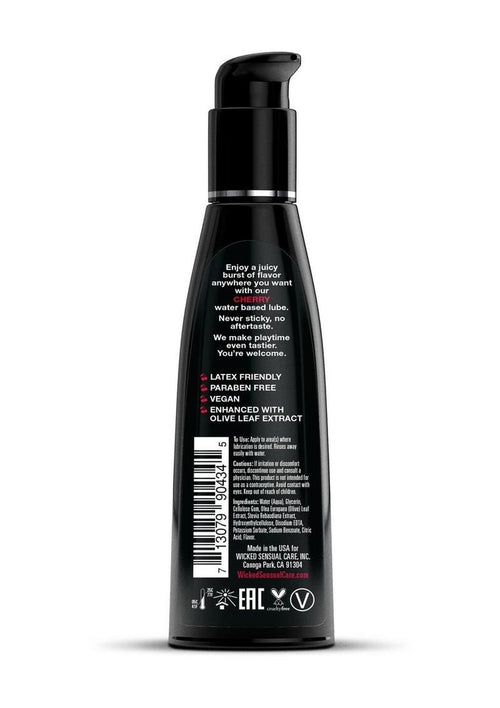 Load image 1 in gallery view. Wicked Aqua Water Based Flavored Lubricant Cherry - 4oz