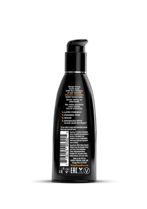 Load image 1 in gallery view. Wicked Aqua Water Based Flavored Lubricant Salted Caramel - 2oz