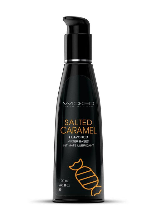 Load image 1 in gallery view. Wicked Aqua Water Based Flavored Lubricant Salted Caramel - 4oz