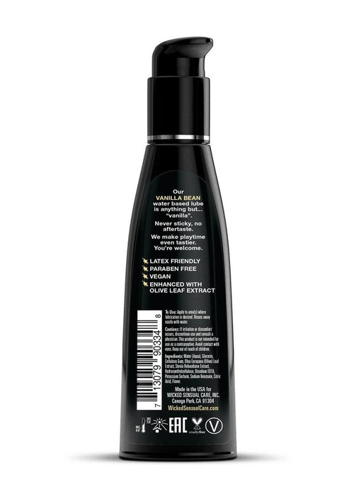 Load image 1 in gallery view. Wicked Aqua Water Based Flavored Lubricant Vanilla Bean - 4 Oz