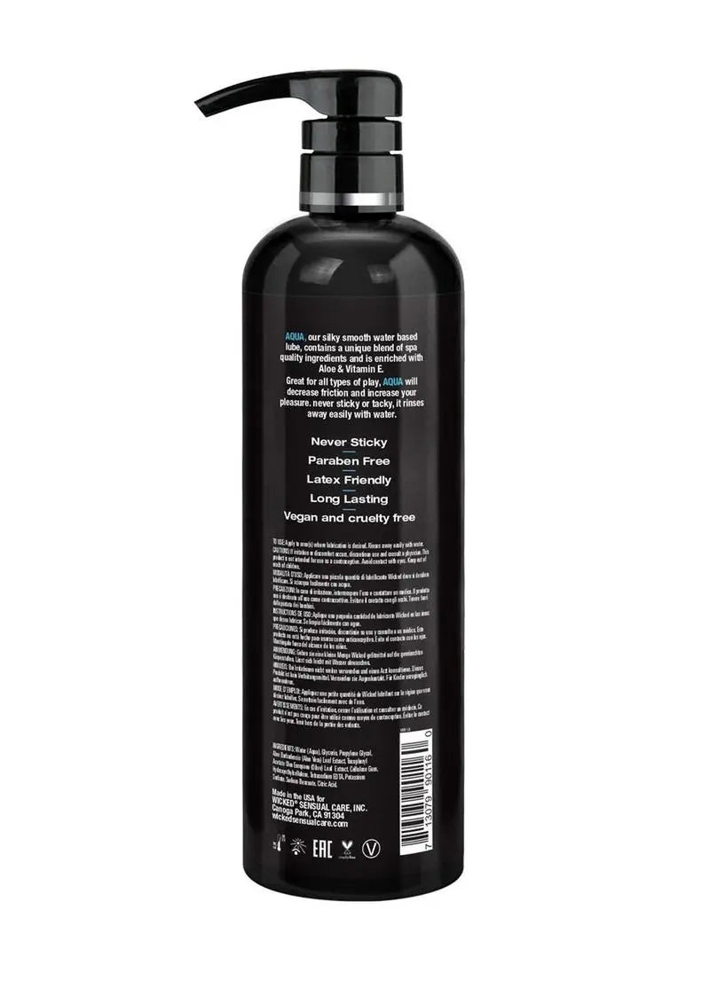 Wicked Aqua Water Based Lubricant Fragrance Free - Its Cassidy Bybee