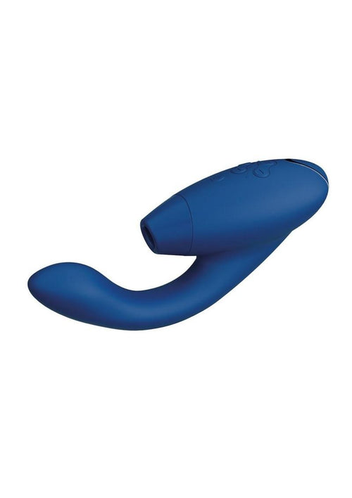 Load image 1 in gallery view. Womanizer Duo 2 Silicone Rechargeable Clitoral and G-Spot Stimulator - Blue