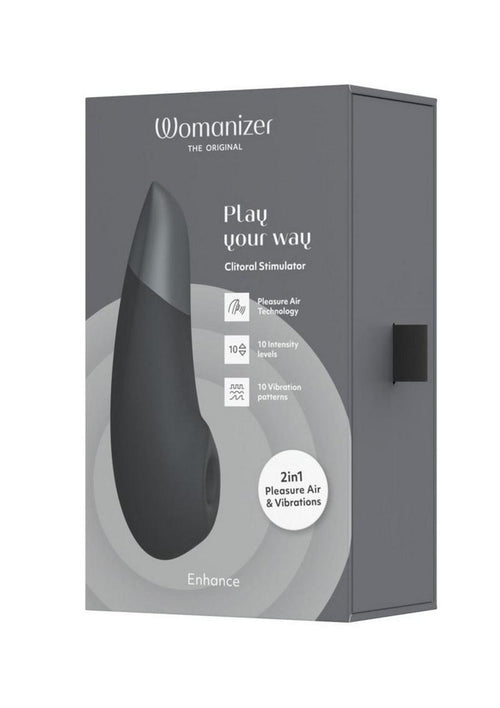 Load image 1 in gallery view. Womanizer Enhance Rechargeable Silicone Clitoral Stimulator - Black