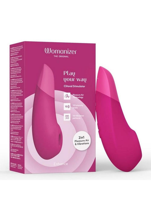 Load image 1 in gallery view. Womanizer Enhance Rechargeable Silicone Clitoral Stimulator - Vibrant - Pink
