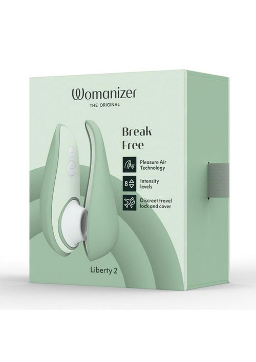 Load image 1 in gallery view. Womanizer Liberty 2 Rechargeable Silicone Clitoral Stimulator - Sage