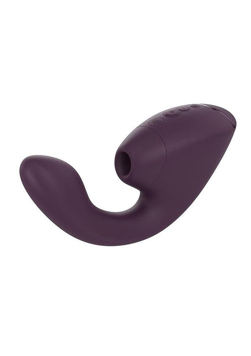 Load image 1 in gallery view. Womanizer Next Duo Rechargeable Silicone Dual G-Spot and Clitoral Stimulator - Dark - Purple