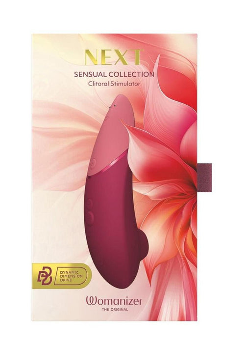 Load image 1 in gallery view. Womanizer Next Rechargeable Silicone 3d Pleasure Air Clitoral Stimulator - Bordeaux/Red