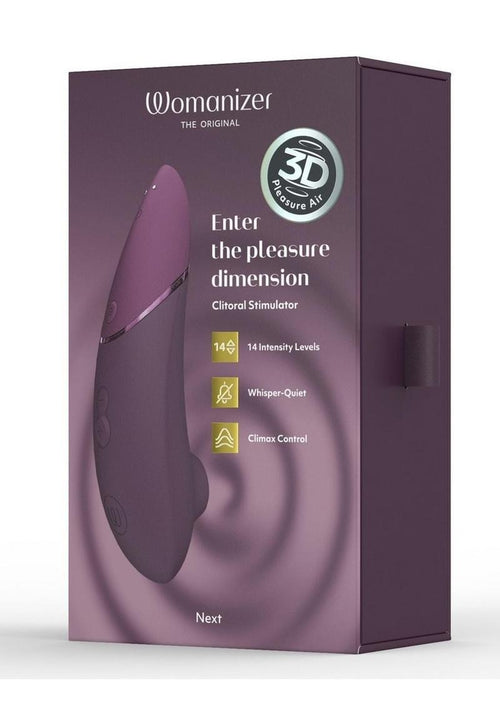 Load image 1 in gallery view. Womanizer Next Rechargeable Silicone Clitoral Stimulator - Dark - Purple