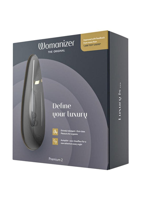 Load image 1 in gallery view. Womanizer Premium 2 Rechargeable Silicone Clitoral Stimulator - Black