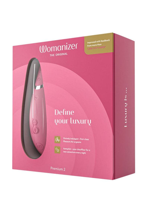 Load image 1 in gallery view. Womanizer Premium 2 Rechargeable Silicone Clitoral Stimulator - Pink/Raspberry