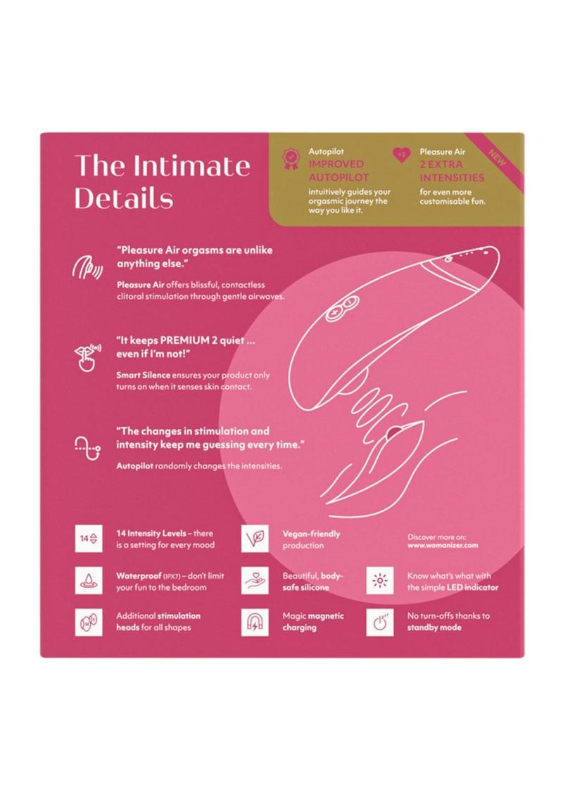 Womanizer Premium 2 Rechargeable Silicone Clitoral Stimulator Womanizer