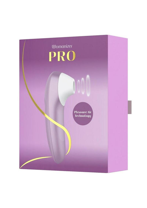 Load image 1 in gallery view. Womanizer Pro Rechargeable Silicone Air Pulse Clitoral Vibrator - Lavender/Purple/White