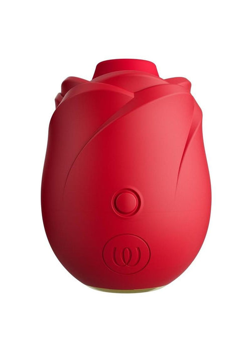 Load image 1 in gallery view. Womanizer Rose Rechargeable Silicone Air Pulse Clitoral Vibrator - Gold/Red