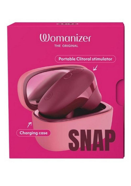 Load image 1 in gallery view. Womanizer Snap Portable Stimulator with Charging Case - Crushed Perry