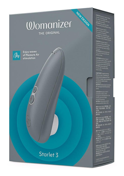 Load image 1 in gallery view. Womanizer Starlet 3 Rechargeable Silicone Clitoral Stimulator - Gray/Grey