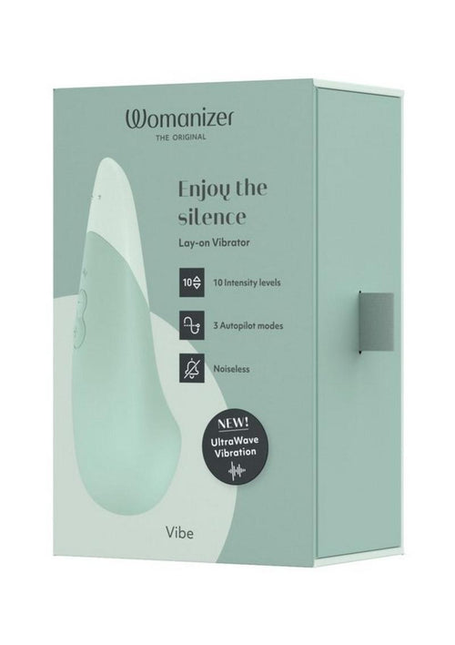Load image 1 in gallery view. Womanizer Vibe Rechargeable Silicone Clitoral Vibrator - Sage - Green
