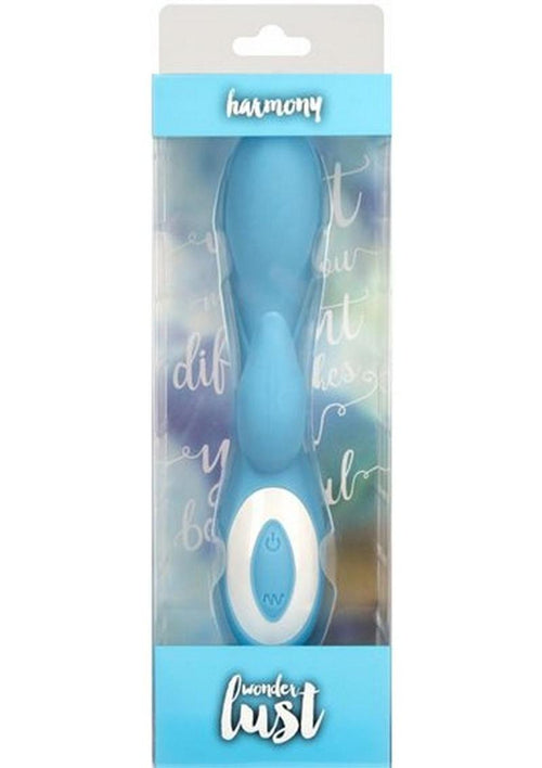 Load image 1 in gallery view. Wonderlust Harmony Rechargeable Silicone Vibrator - Blue