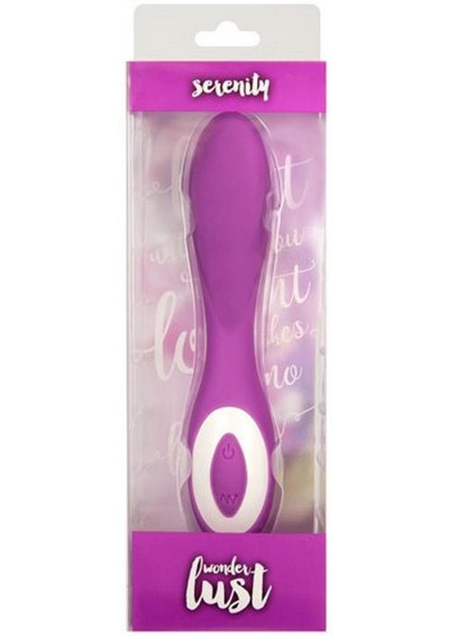 Load image 1 in gallery view. Wonderlust Serenity Rechargeable Silicone Vibrator - Purple