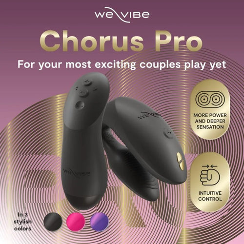 Load image 1 in gallery view. We-Vibe Chorus Pro Rechargeable Silicone Couples Vibrator with Remote Control - Satin