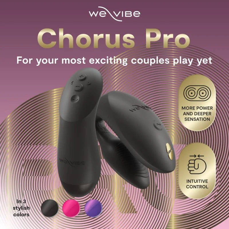 We-Vibe Chorus Pro Rechargeable Silicone Couples Vibrator with Remote Control - Satin